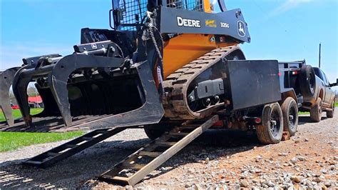 can you pull a skid steer into dump truck|7x12 dump trailer skid steer.